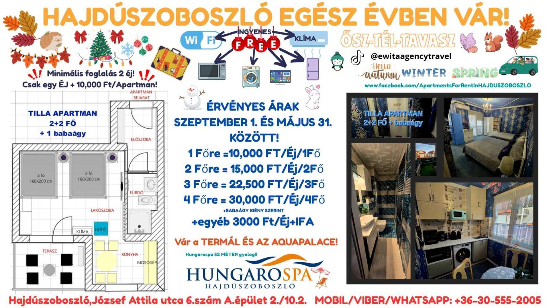 Tilla Apartman Hajdúszoboszló المظهر الخارجي الصورة