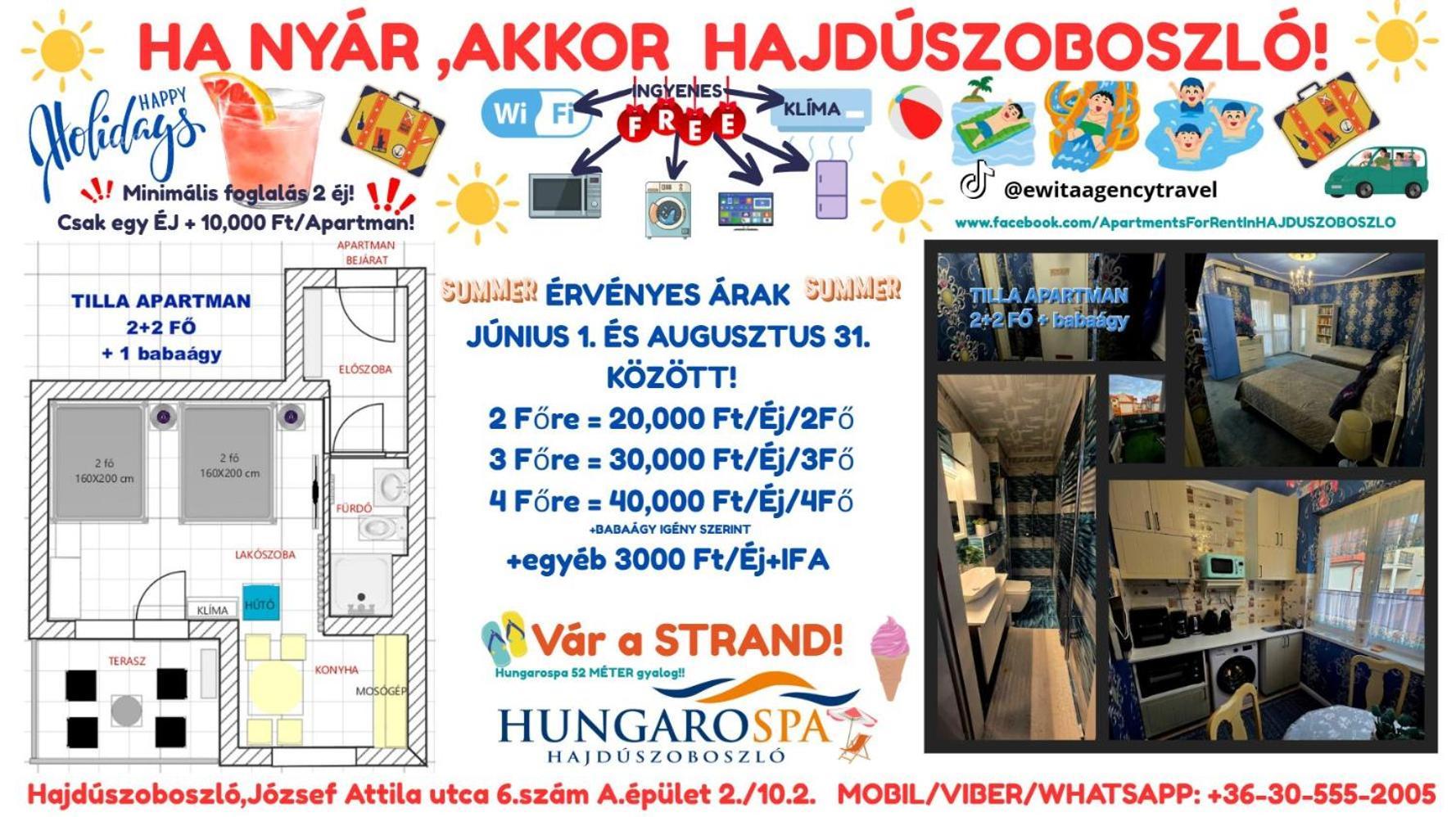 Tilla Apartman Hajdúszoboszló المظهر الخارجي الصورة